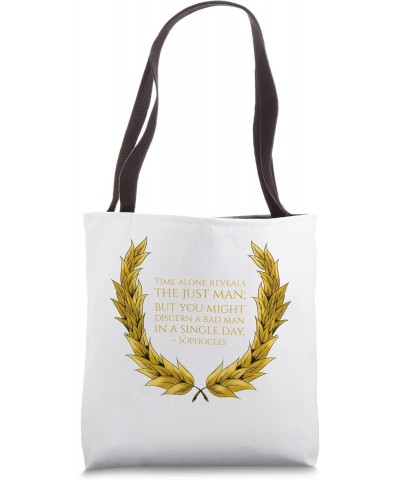 Ancient Greek Theatre Quote - Sophocles - Classical Athens Tote Bag $11.83 Totes