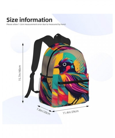 Easter Eggs Backpack Cute Print Bookbag Women Travel Casual Water-resistant Backpack Travel Bag bags Colorful Bird One Size $...