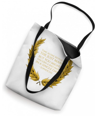 Ancient Greek Theatre Quote - Sophocles - Classical Athens Tote Bag $11.83 Totes