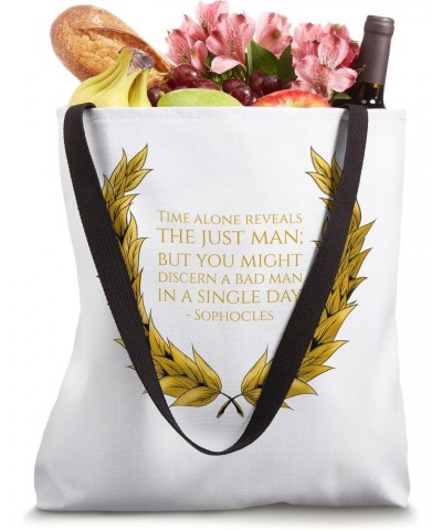 Ancient Greek Theatre Quote - Sophocles - Classical Athens Tote Bag $11.83 Totes