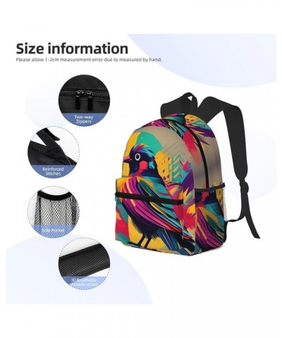 Easter Eggs Backpack Cute Print Bookbag Women Travel Casual Water-resistant Backpack Travel Bag bags Colorful Bird One Size $...