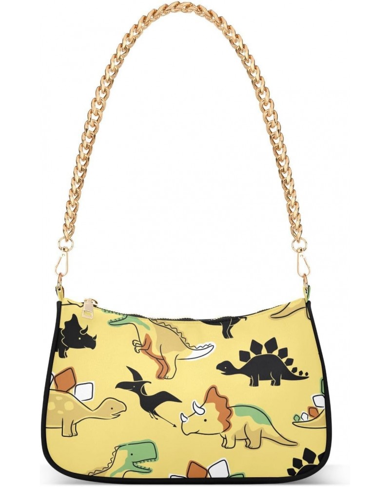 Shoulder Bag Cartoon Wild Dino Women Clutch Handbag Shoulder Purch Date Chain Bag Tote Bag Spring Holiday Birthday Gift for G...