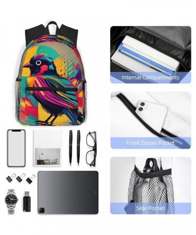 Easter Eggs Backpack Cute Print Bookbag Women Travel Casual Water-resistant Backpack Travel Bag bags Colorful Bird One Size $...