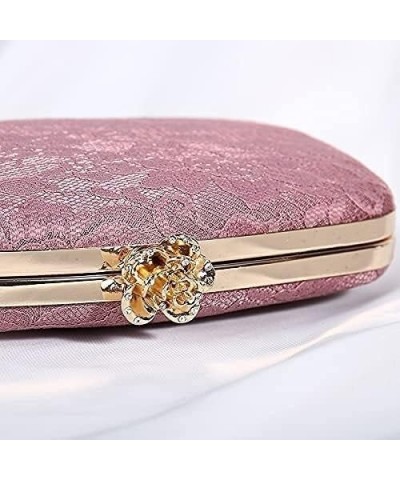 Evening Bag Both Side Sparkly Bag， Women's Clutch Retro Banquet Lace Evening Bag (Color : White) Beige $24.29 Evening Bags