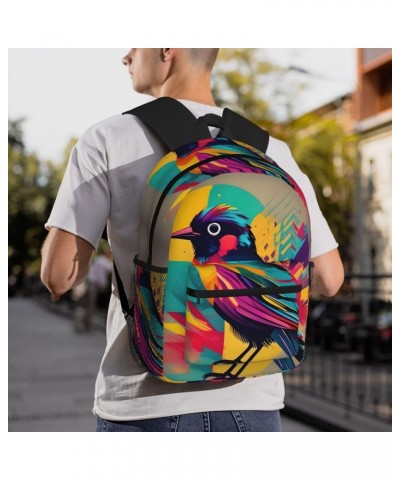 Easter Eggs Backpack Cute Print Bookbag Women Travel Casual Water-resistant Backpack Travel Bag bags Colorful Bird One Size $...