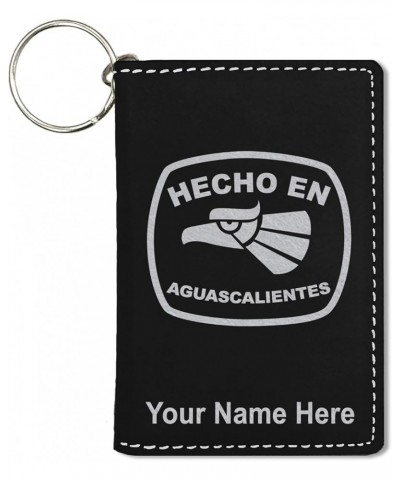 ID Holder Wallet, Hecho en Aguascalientes, Personalized Engraving Included (Teal) Black with Silver $11.20 Wallets