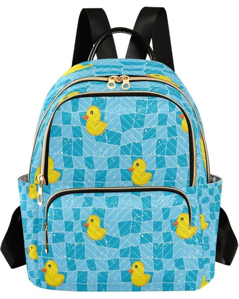 Women Backpack Purse Ducky in The Bathroom Fashion Shoulder Bags Travel Backpack Small Daypacks M Small $13.26 Backpacks