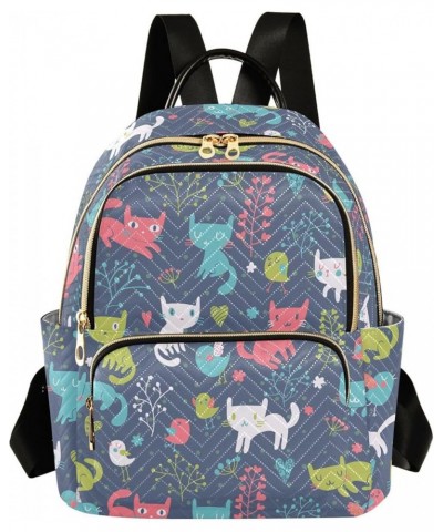 Birds Cats Backpack Purse for Women Anti-theft Small Fashion Travel Backpack with Strap Handbag Lady Purse,S Medium $18.59 Ba...