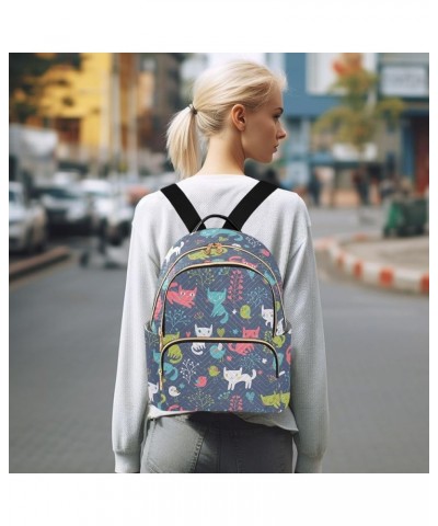 Birds Cats Backpack Purse for Women Anti-theft Small Fashion Travel Backpack with Strap Handbag Lady Purse,S Medium $18.59 Ba...