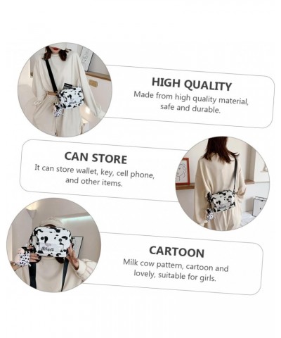 2pcs Shoulder Bags Plush Crossbody Bags Belt Bag for Women Cow Handbag Messenger Bag for Women Crossbody Purses for Women Wom...