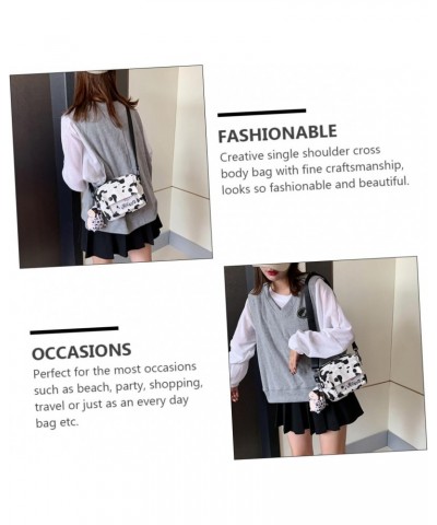 2pcs Shoulder Bags Plush Crossbody Bags Belt Bag for Women Cow Handbag Messenger Bag for Women Crossbody Purses for Women Wom...