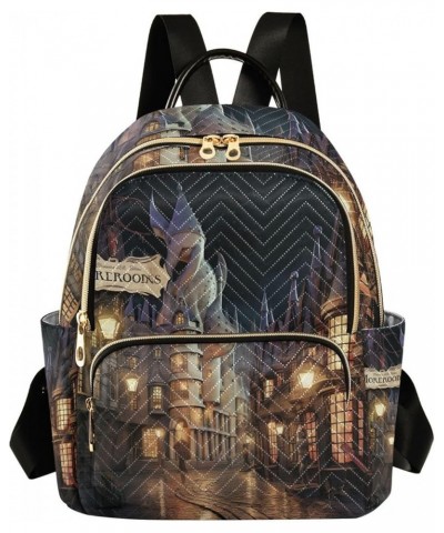 Colorful Forest Mushrooms Stylish Ladies Backpack, Summer Backpack, Casual Backpack for Women, M Magic Retro Street Small $17...