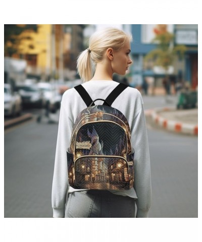 Colorful Forest Mushrooms Stylish Ladies Backpack, Summer Backpack, Casual Backpack for Women, M Magic Retro Street Small $17...