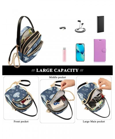 Blue Porcelain Chinese Vase Design Crossbody Bags Shoulder Bag for Women Stylish Ladies Messenger Bags Cell Phone Purse and H...