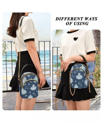 Blue Porcelain Chinese Vase Design Crossbody Bags Shoulder Bag for Women Stylish Ladies Messenger Bags Cell Phone Purse and H...