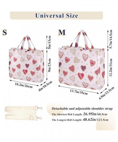 Heart Shaped Cookies Pattern Women's Tote Handbags Top Handle Satchel Shoulder Bag Crossbody Bag M $16.79 Totes