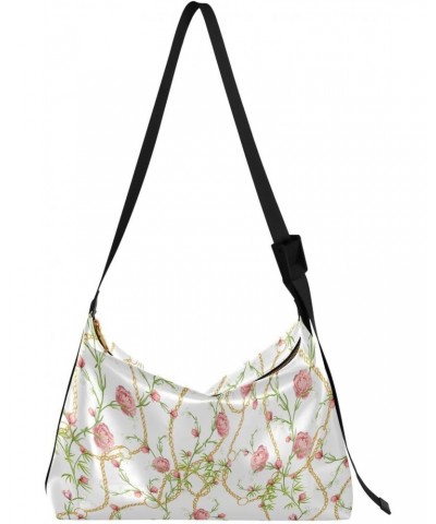 Chains Spring Flowering Ladies Bags Crossbody Trendy Men Sling Bags Crossbody Large Shoulder Purse $15.84 Hobo Bags