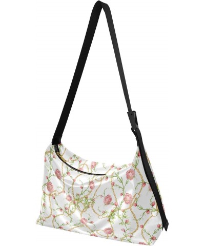 Chains Spring Flowering Ladies Bags Crossbody Trendy Men Sling Bags Crossbody Large Shoulder Purse $15.84 Hobo Bags