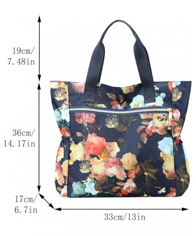 Tote Bag For Women Large Lightweight Nylon Shoulder Handbags And Travel Work Purse Summer Handbag (H, One Size) G $15.30 Totes