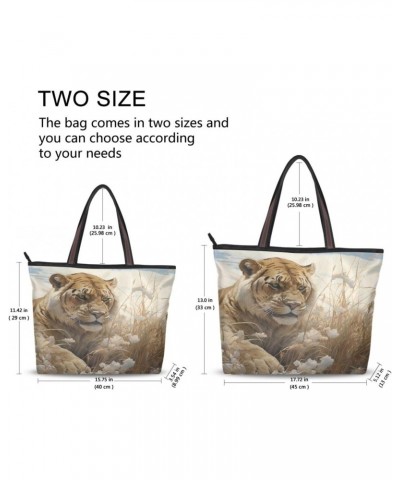 Womens Tote Bag, Forest Tiger Ladies Zip Shoulder Shopping Bag Handbags $9.60 Shoulder Bags