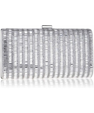 Rhinestone clutch purses for women evening bags and clutches banquet bag ladies hand holding small square bag Silver $20.90 E...