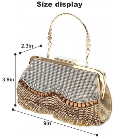 Women's Beaded Clutch Rhinestone Evening Bag Wedding Bridal Prom Purse Bright Diamond-studded Handmade Evening Bag Ls1017 $20...