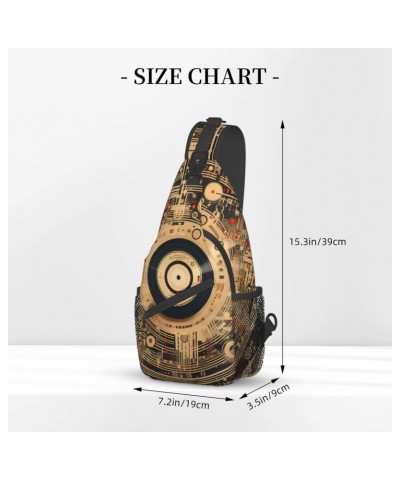 Vintage CD Sling Bag for Women Men, Music Note Crossbody Sling Backpack, Shoulder Chest Pack for Travel Casual Hiking $11.30 ...