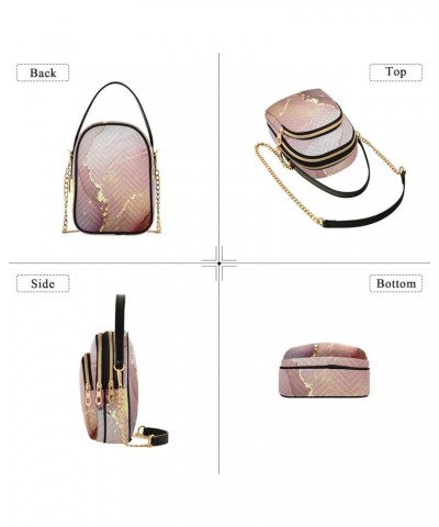 Beige & Red Watercolor Marble Women's Crossbody Bag Three Zipper Design Handbag Shoulder Bag Wallet Color522 $14.03 Shoulder ...