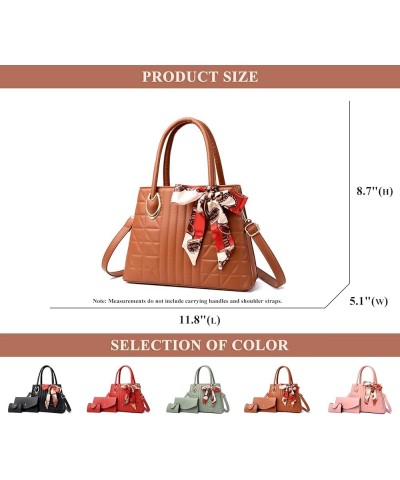 Women's Handbag and Purse PU Leather Quilted Top Handle Satchel Bag Outdoor Retro Crossbody Ladies Work Shoulder Bag Pink $42...