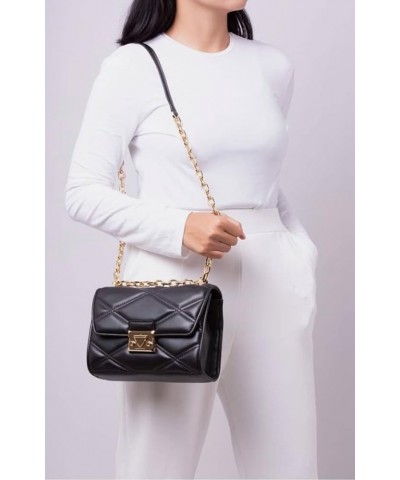 Michael Kors Serena Medium Flap Shoulder Bag Black $44.56 Shoulder Bags