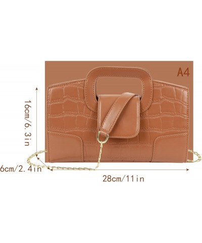 Top Handle Satchel Women Vintage Flap Tote Clutch Handbag Crossbody Shoulder Bag Purse (Brown) Exquisite-light Brown $18.38 T...