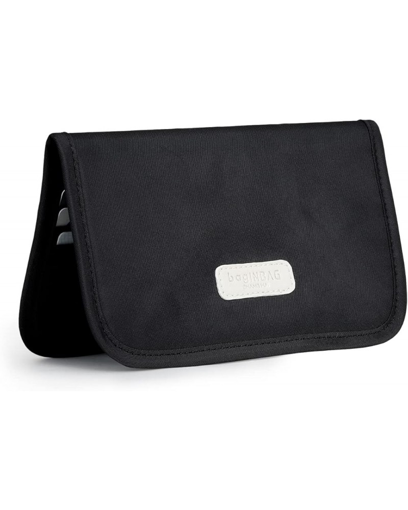 Card Holder Wallet for Men & Women，Slim Wallet with Zipper Pocket，Minimalist Wallet RFID with Nylon Fabric Black $9.17 Wallets