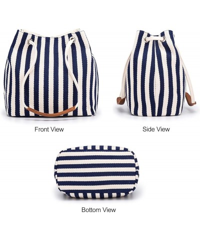 Women′s Tote Bag, Canvas Tote Bag for Women, Small Bucket Bag,Canvas Shoulder Bag Crossbody Bag Striped Pattern Beach Bag Lig...