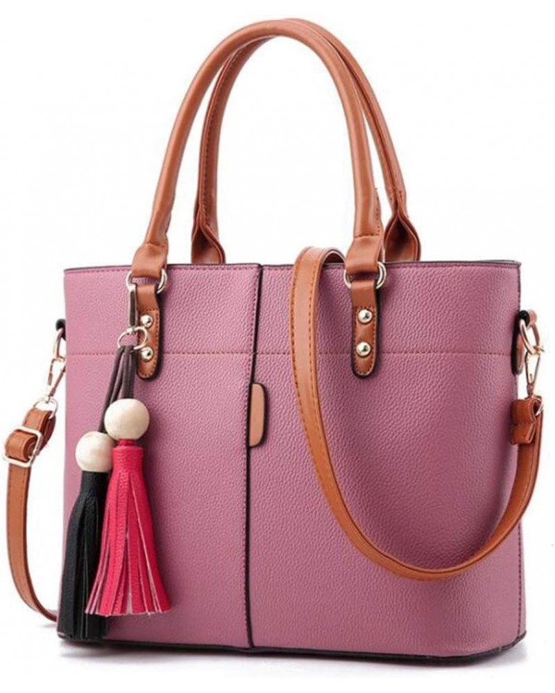 Handbags for Women Shoulder Bags Tote Satchel Hobo With Tassel Ornaments Pink $23.36 Totes