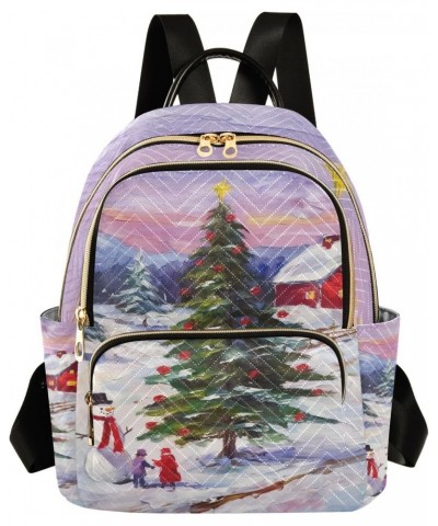 Christmas Tree Snowman Backpack for Women Casual Daypack Lightweight Shoulder Bag Small Backpacks Travel Purse for Ladies Out...