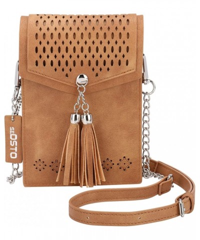 Purses for Women Crossbody, Leather Cell Phone Bag, Mini Portable Fan with 3 Speeds $20.27 Crossbody Bags