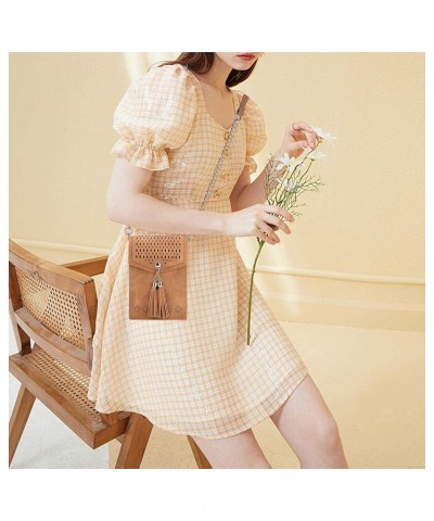 Purses for Women Crossbody, Leather Cell Phone Bag, Mini Portable Fan with 3 Speeds $20.27 Crossbody Bags