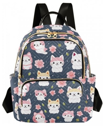 Cute Cat Backpack Purse for Women Small Travel Bag Fashion Daypack M 202a2816 S(10.23"x5.11"x12.59") 202a2816 $18.86 Backpacks