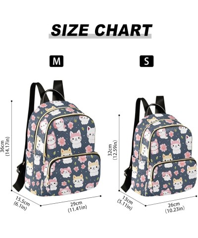 Cute Cat Backpack Purse for Women Small Travel Bag Fashion Daypack M 202a2816 S(10.23"x5.11"x12.59") 202a2816 $18.86 Backpacks