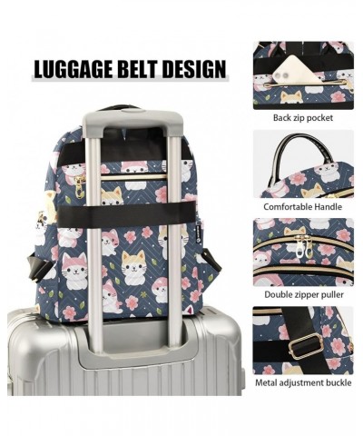 Cute Cat Backpack Purse for Women Small Travel Bag Fashion Daypack M 202a2816 S(10.23"x5.11"x12.59") 202a2816 $18.86 Backpacks