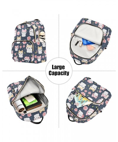 Cute Cat Backpack Purse for Women Small Travel Bag Fashion Daypack M 202a2816 S(10.23"x5.11"x12.59") 202a2816 $18.86 Backpacks