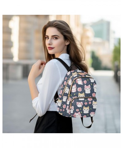 Cute Cat Backpack Purse for Women Small Travel Bag Fashion Daypack M 202a2816 S(10.23"x5.11"x12.59") 202a2816 $18.86 Backpacks