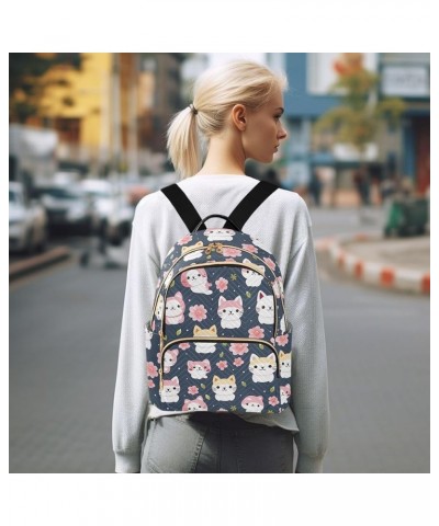 Cute Cat Backpack Purse for Women Small Travel Bag Fashion Daypack M 202a2816 S(10.23"x5.11"x12.59") 202a2816 $18.86 Backpacks