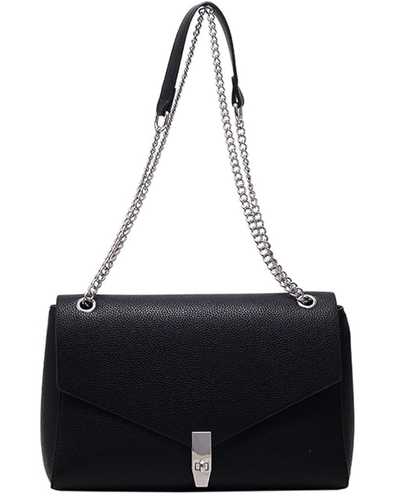 Crossbody Bags for Women Trend Design Retro Small Handbags Female Chain Handbag for Women 12*8*4inch Black $34.03 Crossbody Bags