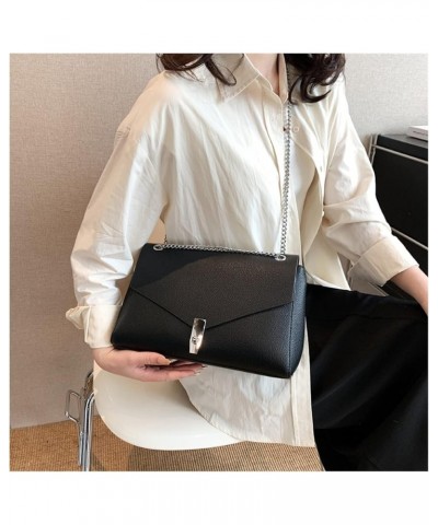 Crossbody Bags for Women Trend Design Retro Small Handbags Female Chain Handbag for Women 12*8*4inch Black $34.03 Crossbody Bags