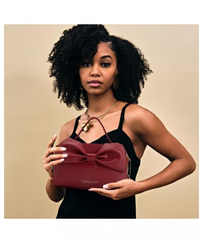 Crossbody Shoulder Purse for Women - Fashion Purse with Bow Handbags PU Leather Satchel Bag W-red $13.24 Shoulder Bags