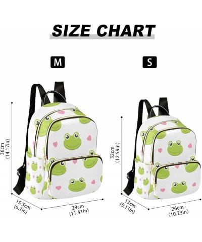 Small Backpack for Women Travel Bag Cute Frogs Hearts Daypack Purse Fashion Shoulder Bag Rucksack Medium B353 $10.66 Backpacks