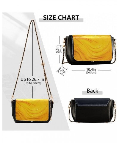 Gold and Purple Marble Women Crossbody Bags Purses with Long Straps Leather Shoulder Handbags Yellow Marble008 $22.39 Shoulde...