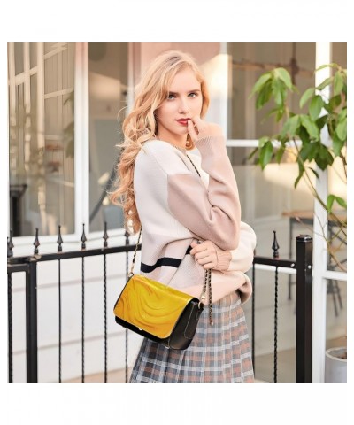 Gold and Purple Marble Women Crossbody Bags Purses with Long Straps Leather Shoulder Handbags Yellow Marble008 $22.39 Shoulde...