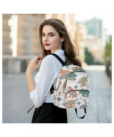 Women Backpack Dino Bike Skateboard Anti-Theft Travel Backpack with Luggage Belt Lightweight Handbag Lady Purse Roomy Double ...